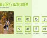 Lista rzeczy na wyjazd w góry z dzieckiem: mapa, apteczka, zegarek, latarka, telefon, termos, kremy z filtrem UV, power bank.