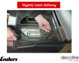 Ręce wyjmują ruszt z grilla elektrycznego, pokazując, jak wyczyścić grill.